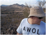 Andrew Wollman in the hills north of Phoenix, New Years Eve 2000