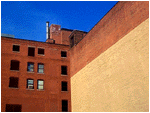 brick buildings. inside providence, rhode island.